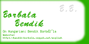 borbala bendik business card